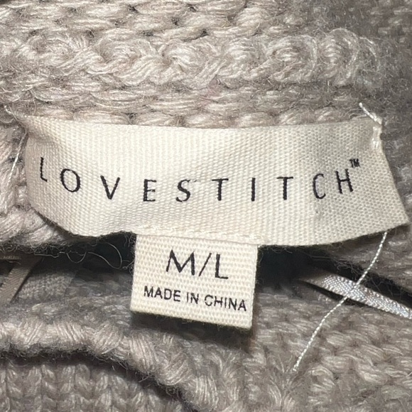 lovestitch- tan sweater - Picture 5 of 5